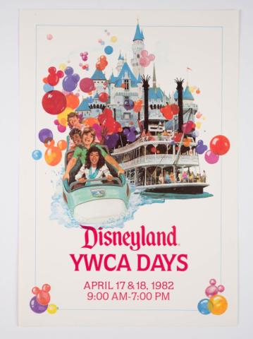 1982 Disneyland YWCA Days Promotional Poster - ID: mardisneyland22118 Disneyana