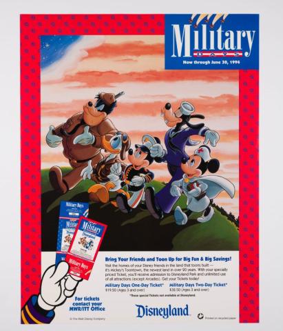 1994 Disneyland Military Days Promotional Poster - ID: mardisneyland22123 Disneyana