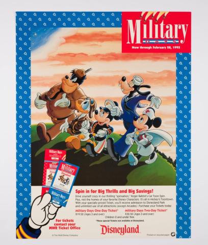 1995 Disneyland Military Days Promotional Poster - ID: mardisneyland22124 Disneyana