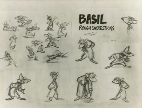 The Great Mouse Detective Basil Photostat Model Sheet - ID: margreatmouse22300 Walt Disney