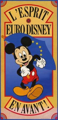 L'Esprit Euro Disneyland Grand Opening Mickey Mouse Poster - ID: may22263 Disneyana