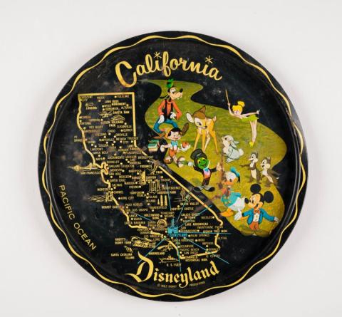 Disneyland California Souvenir Metal Serving Tray - ID: may22445 Disneyana
