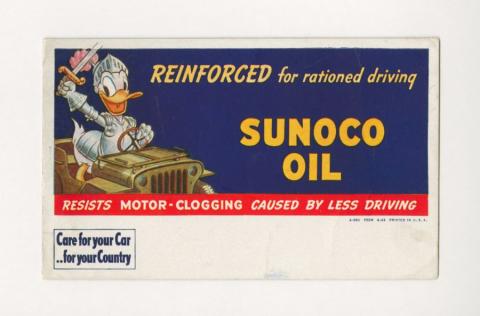 Sunoco Oil Flyer with Donald Duck (1943) - ID: may23118 Disneyana