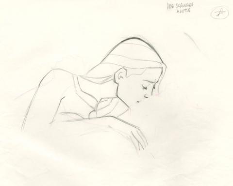 Pocahontas Kiss Rough Production Drawing  - ID: may23178 Walt Disney