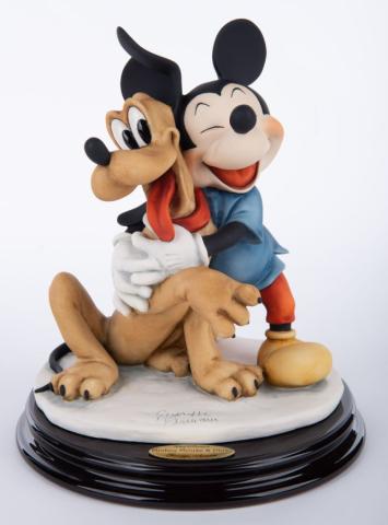 Mickey Mouse & Pluto Statuette by Giuseppe Armani - ID: nov22199 Disneyana