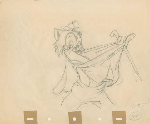 Pinocchio Gideon Production Drawing by John Lounsbery - ID: oct23047 Walt Disney