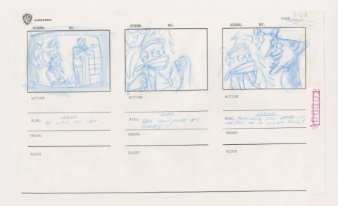 Batman The Animated Series Christmas With The Joker Storyboard Drawing - ID: oct23059 Warner Bros.
