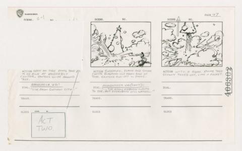 Batman: The Animated Series "Christmas With The Joker" (1992) Storyboard Drawings - ID: oct23063 Warner Bros.