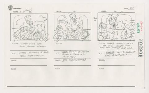 Batman: The Animated Series "Christmas With The Joker" (1992) Storyboard Drawings - ID: oct23064 Warner Bros.