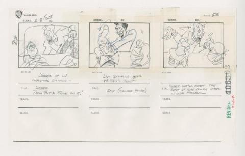 Batman The Animated Series Christmas With The Joker Storyboard Drawing - ID: oct23066 Warner Bros.