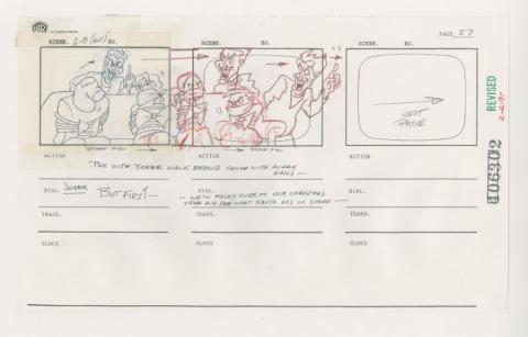 Batman The Animated Series Christmas With The Joker Storyboard Drawing - ID: oct23067 Warner Bros.