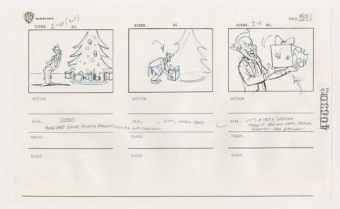 Batman The Animated Series Christmas With The Joker Storyboard Drawing - ID: oct23071 Warner Bros.