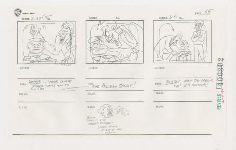 Batman The Animated Series Christmas With The Joker Storyboard Drawing - ID: oct23076 Warner Bros.