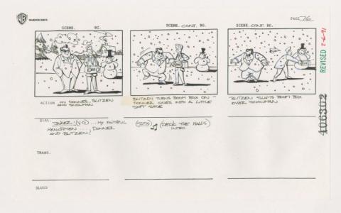 Batman: The Animated Series "Christmas With The Joker" (1992) Storyboard Drawings - ID: oct23088 Warner Bros.