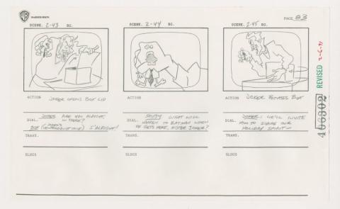 Batman The Animated Series Christmas With The Joker Storyboard Drawing - ID: oct23092 Warner Bros.