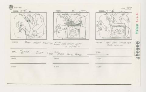 Batman The Animated Series Christmas With The Joker Storyboard Drawing - ID: oct23093 Warner Bros.