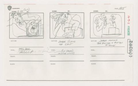 Batman The Animated Series Christmas With The Joker Storyboard Drawings - ID: oct23094 Warner Bros.