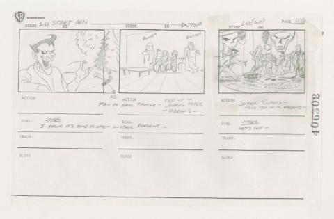 Batman The Animated Series Christmas With The Joker Storyboard Drawing - ID: oct23096 Warner Bros.