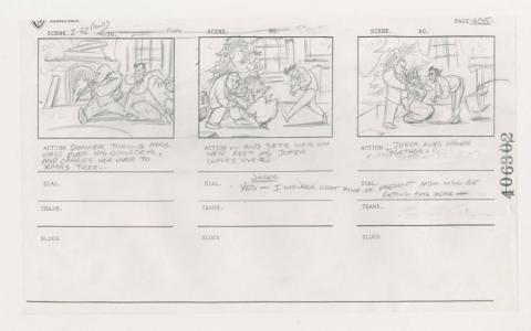 Batman The Animated Series Christmas With The Joker Storyboard Drawing - ID: oct23098 Warner Bros.