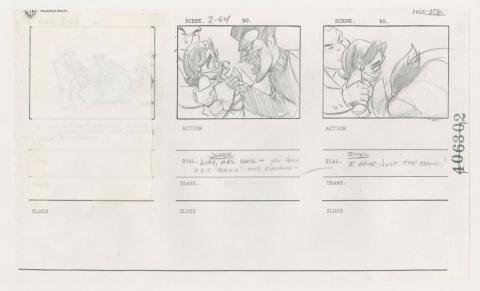 Batman The Animated Series Christmas With The Joker Storyboard Drawing - ID: oct23099 Warner Bros.