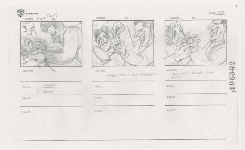 Batman The Animated Series Christmas With The Joker Storyboard Drawing - ID: oct23100 Warner Bros.
