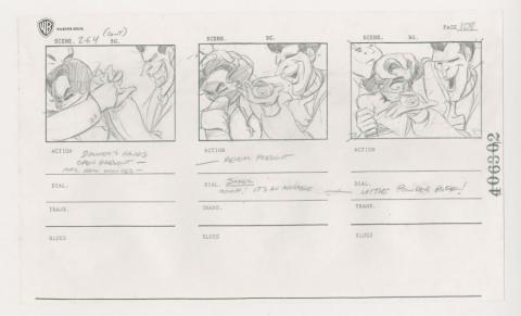 Batman The Animated Series Christmas With The Joker Storyboard Drawing - ID: oct23101 Warner Bros.