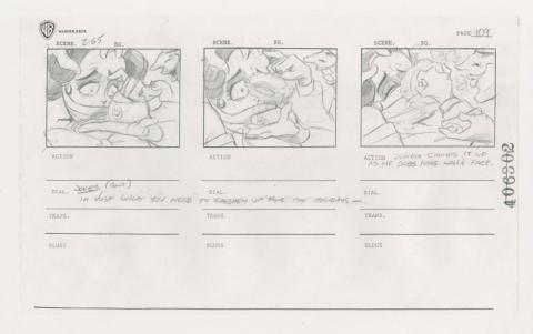Batman The Animated Series Christmas With The Joker Storyboard Drawing - ID: oct23102 Warner Bros.
