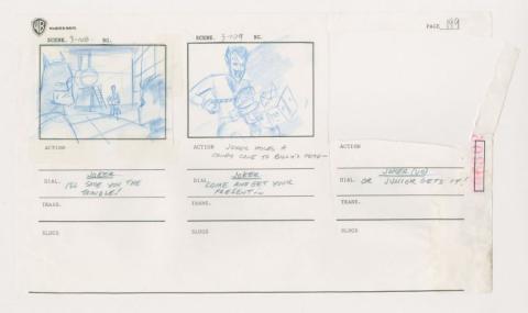 Batman The Animated Series Christmas With The Joker Storyboard Drawing - ID: oct23108 Warner Bros.