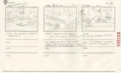 Tiny Toon Adventures How Sweetie It Is Storyboard Drawing - ID: oct23110 Warner Bros.