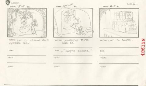 Tiny Toon Adventures How Sweetie It Is Storyboard Drawing - ID: oct23111 Warner Bros.