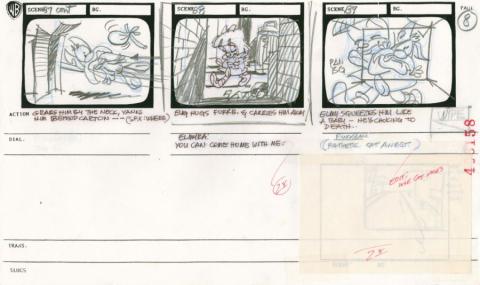 Tiny Toon Adventures Let's Do Lunch Storyboard Drawing - ID: oct23118 Warner Bros.