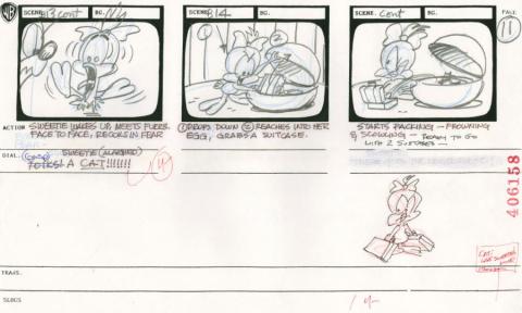 Tiny Toon Adventures Let's Do Lunch Storyboard Drawing - ID: oct23122 Warner Bros.