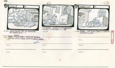 Tiny Toon Adventures Let's Do Lunch Storyboard Drawing - ID: oct23124 Warner Bros.