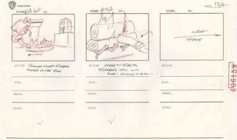 Tiny Toon Adventures Let's Do Lunch Storyboard Drawing - ID: oct23125 Warner Bros.