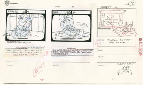 Tiny Toon Adventures Let's Do Lunch Storyboard Drawing - ID: oct23126 Warner Bros.
