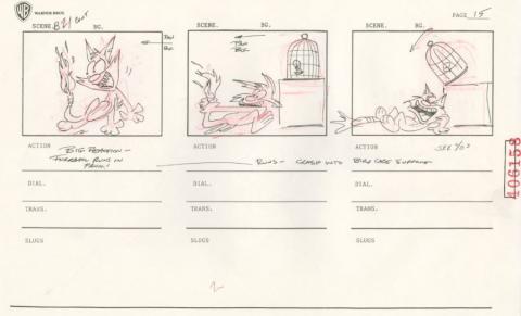 Tiny Toon Adventures Let's Do Lunch Storyboard Drawing - ID: oct23127 Warner Bros.