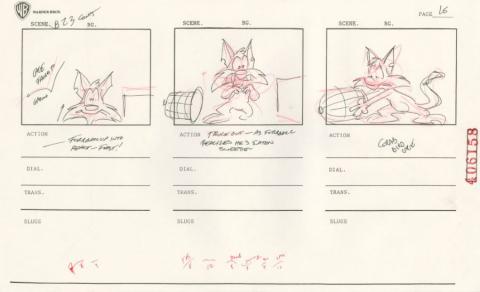 Tiny Toon Adventures Let's Do Lunch Storyboard Drawing - ID: oct23129 Warner Bros.