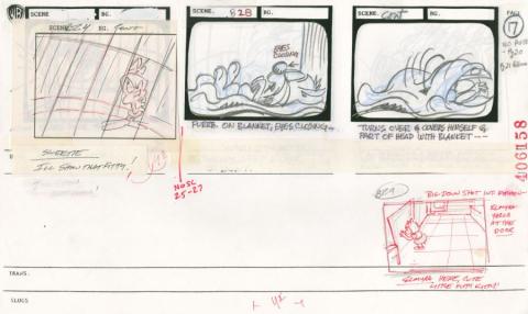 Tiny Toon Adventures Let's Do Lunch Storyboard Drawing - ID: oct23131 Warner Bros.