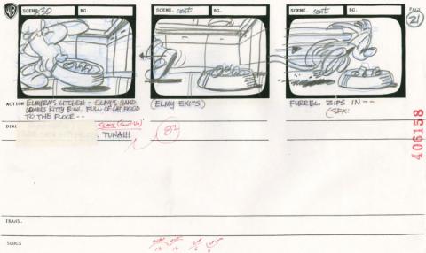 Tiny Toon Adventures Let's Do Lunch Storyboard Drawing - ID: oct23132 Warner Bros.