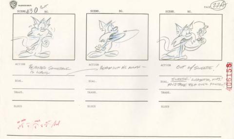 Tiny Toon Adventures Let's Do Lunch Storyboard Drawing - ID: oct23134 Warner Bros.