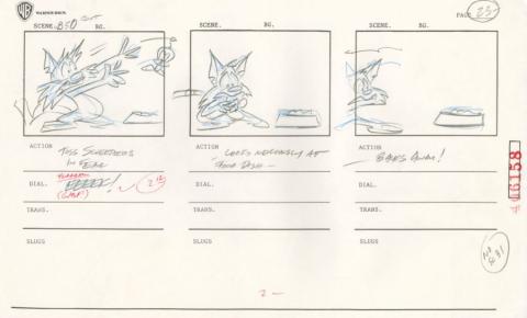 Tiny Toon Adventures Let's Do Lunch Storyboard Drawing - ID: oct23135 Warner Bros.