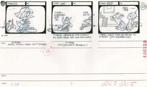 Tiny Toon Adventures Let's Do Lunch Storyboard Drawing - ID: oct23136 Warner Bros.
