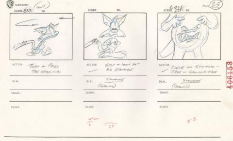 Tiny Toon Adventures Let's Do Lunch Storyboard Drawing - ID: oct23137 Warner Bros.