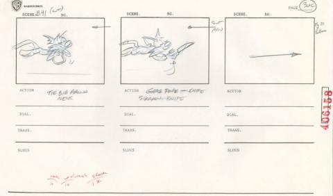 Tiny Toon Adventures Let's Do Lunch Storyboard Drawing - ID: oct23144 Warner Bros.