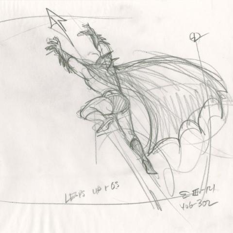 Batman: The Animated Series Christmas with the Joker Layout Drawing - ID: oct23197 Warner Bros.
