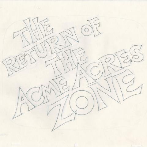 Tiny Toon Adventures The Return to ACME Acres Title Card Production Drawing and Layout Copy - ID: oct23205 Warner Bros.