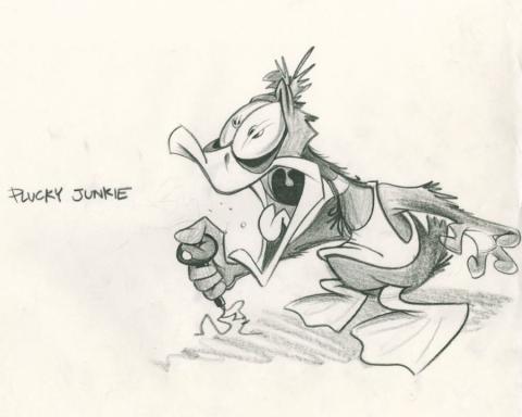 Tiny Toon Adventures Real Kids Don't Eat Broccoli Plucky Junkie Concept Drawing - ID: oct23216 Warner Bros.