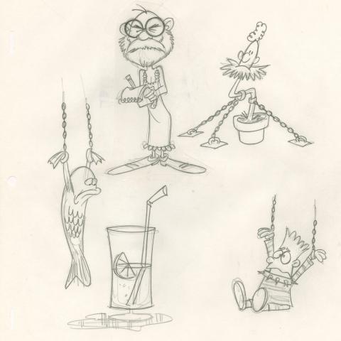 Tiny Toon Adventures K-ACME TV Assorted Catacomb Dwellers Model Drawing - ID: oct23231 Warner Bros.