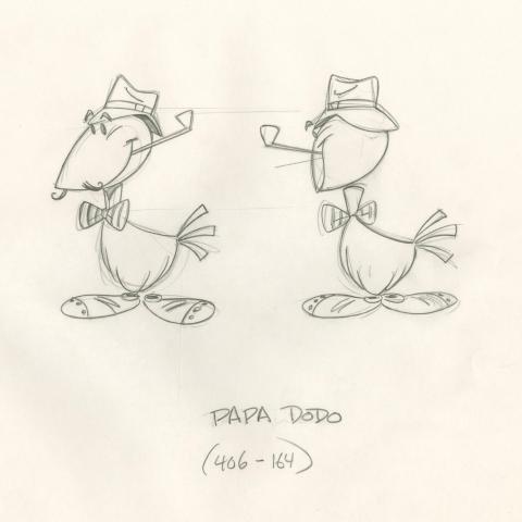 Tiny Toon Adventures K-ACME TV Papa Dodo Model Drawing - ID: oct23235 Warner Bros.