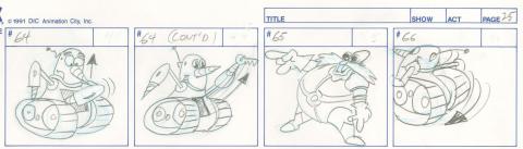Sonic the Hedgehog High Stakes Sonic Storyboard Drawing - ID: oct23294 DiC